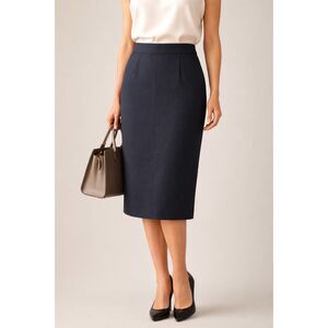 Dana Buchman Luxe Wool Blend Pencil Skirt Size 6 Blue Grey Career Classic NWOT